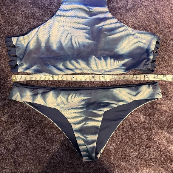 Rip curl racerback bikini set tropical blue white medium - Picture 10 of 10